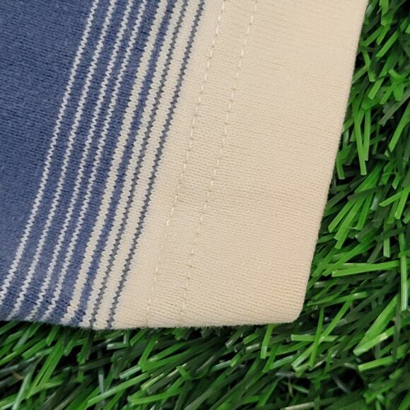 Vintage 90s Pendleton Stripes Polo Shirt L/XL 24x29 Blue Beige - Picture 11 of 12